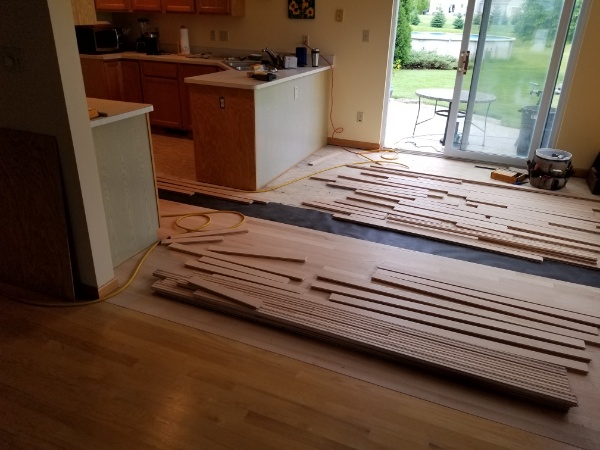 Custom Hardwood Kitchen Flooring Installation in Milwaukee